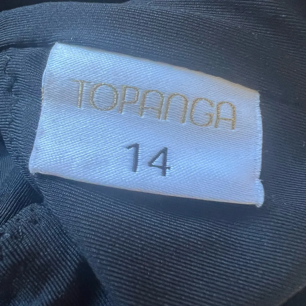 Topanga Kala Black Pink Hawaiian Floral Squares Neck One Piece Swimsuit - Image 6