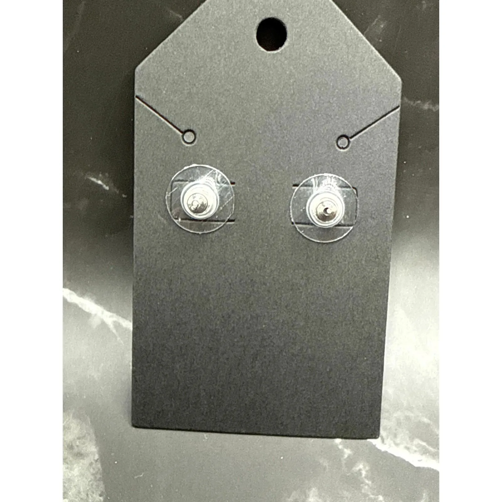 Vintage 80's Plastic Fashion Rose Button Stud Earrings White 1in - Image 4