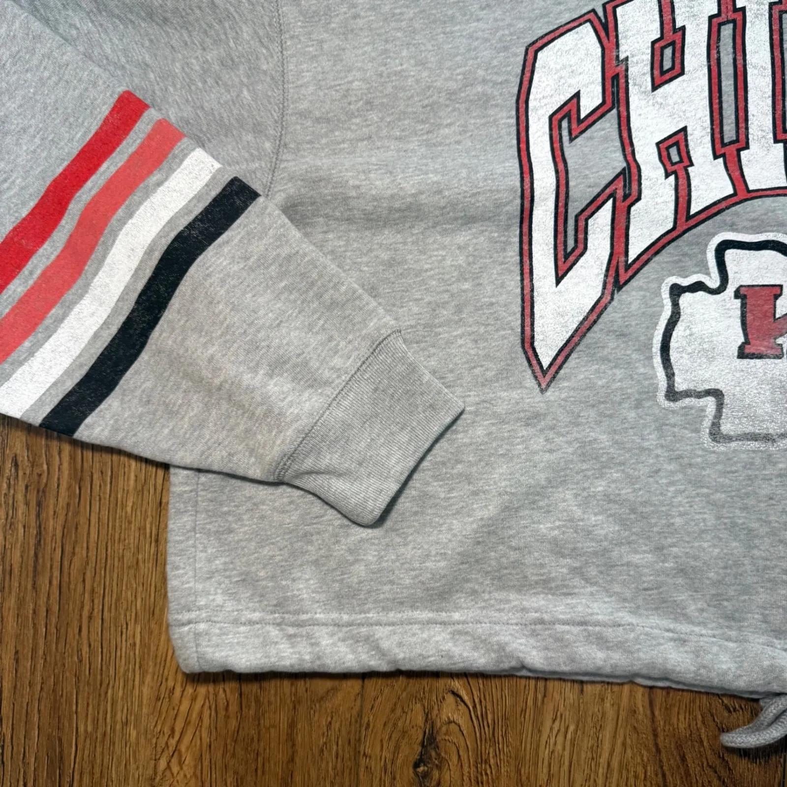 NWT Kansas City Chiefs '47 Heather Gray Pullover Hoodie Womens XL NFL Sporty NEW - Image 6