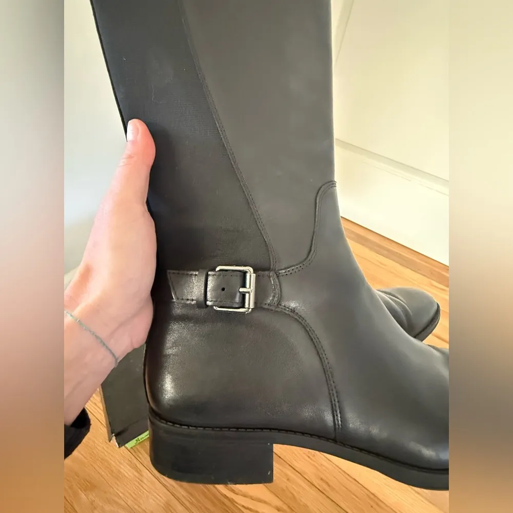 Sam Edelman Paxten Leather Equestrian Style Flat Riding Boots Size 10 - EUC - Image 8