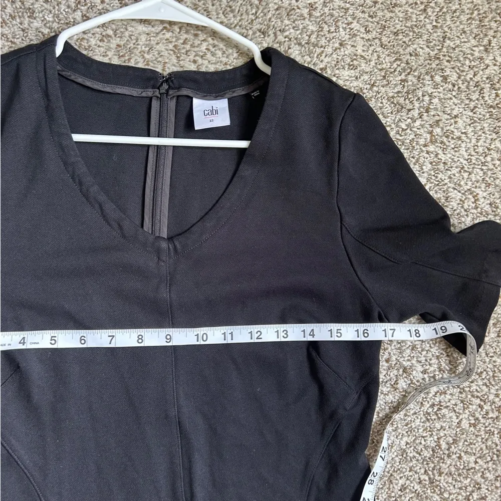 Cabi Black Mini Midi Dress Formal Bodycon Office 12 Classic Neutral Basic - Image 6