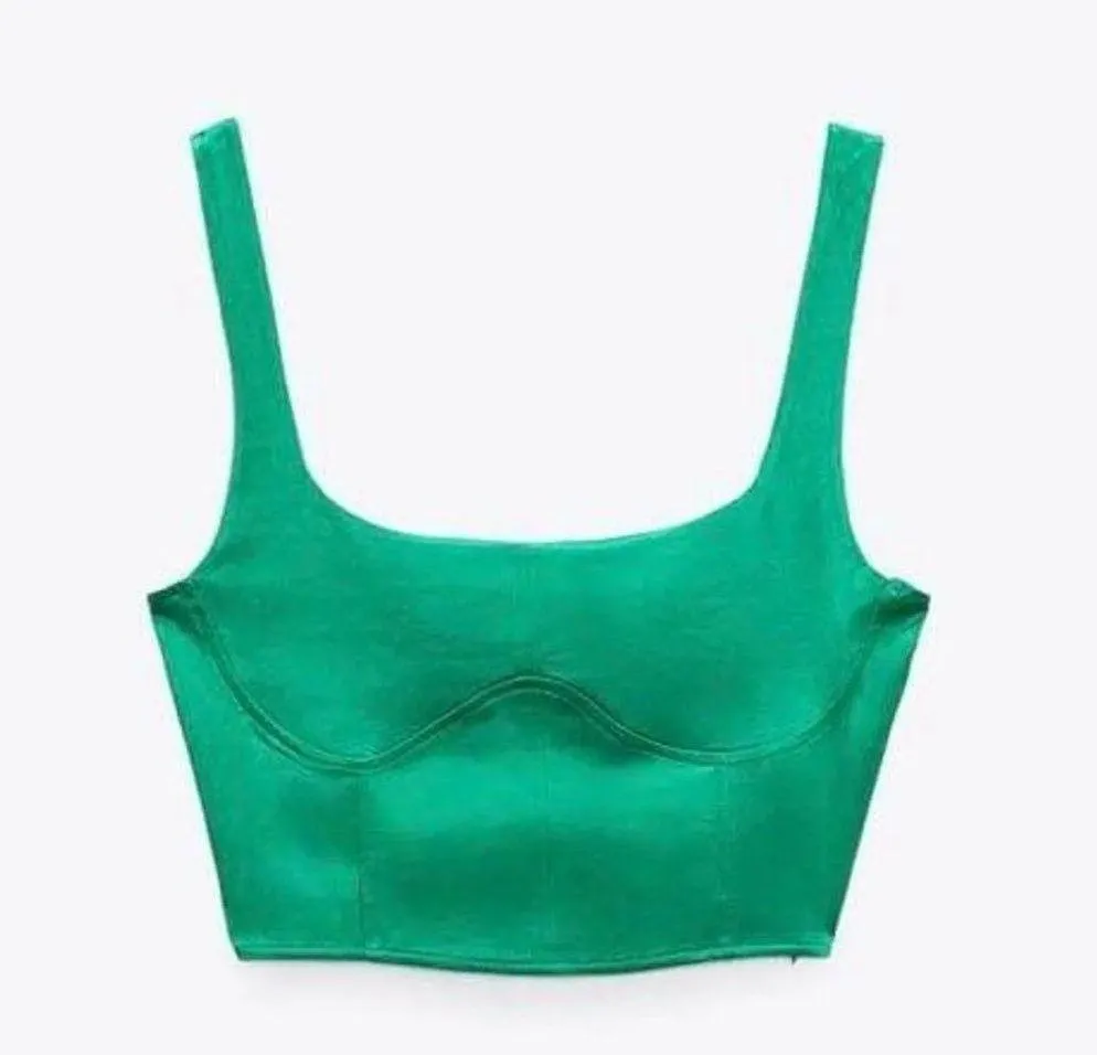 Green Crop Top - Image 2