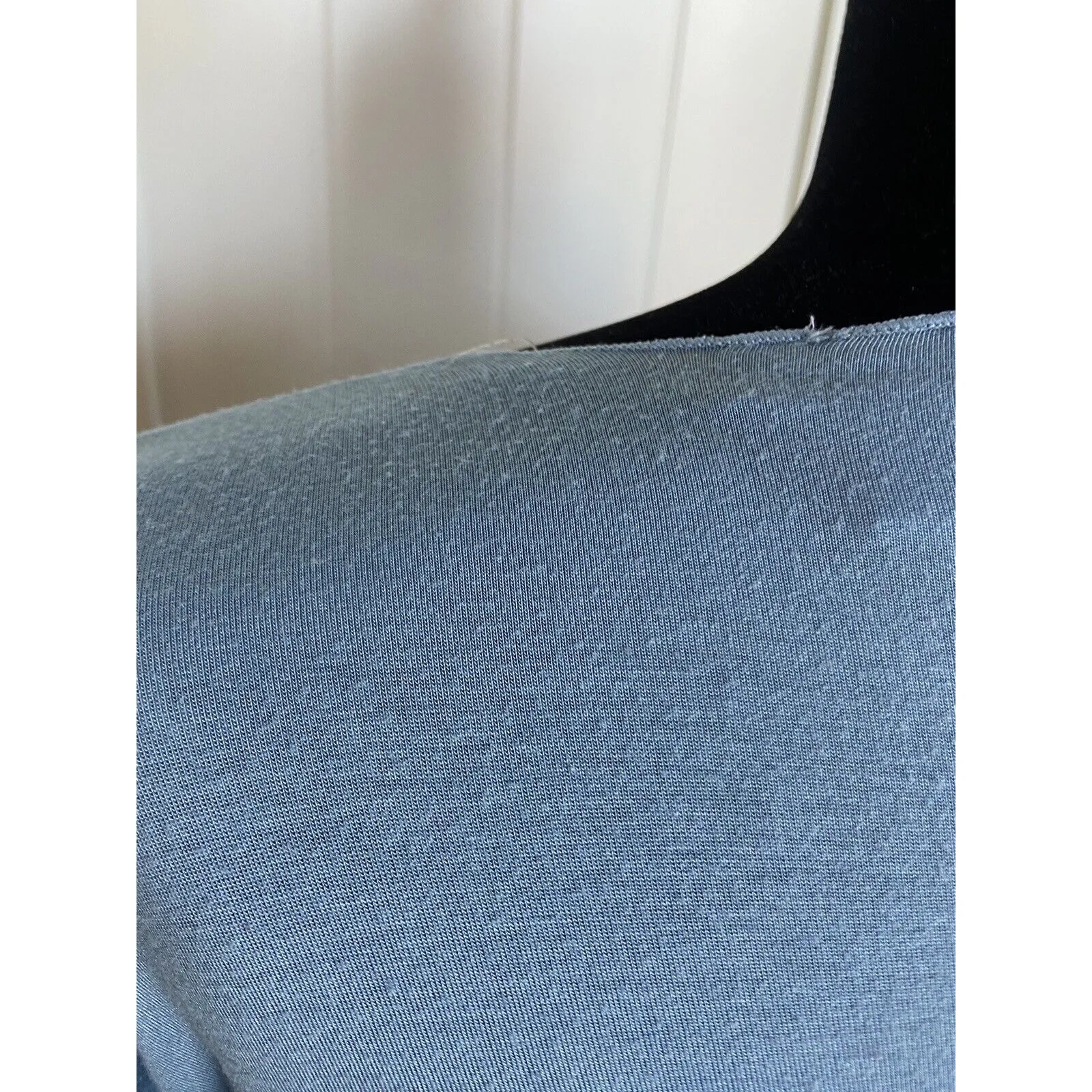 Soft Surroundings Womens Top‎ Sz M Wrap Look Pockets Tunic Drawstring Blue - Image 5