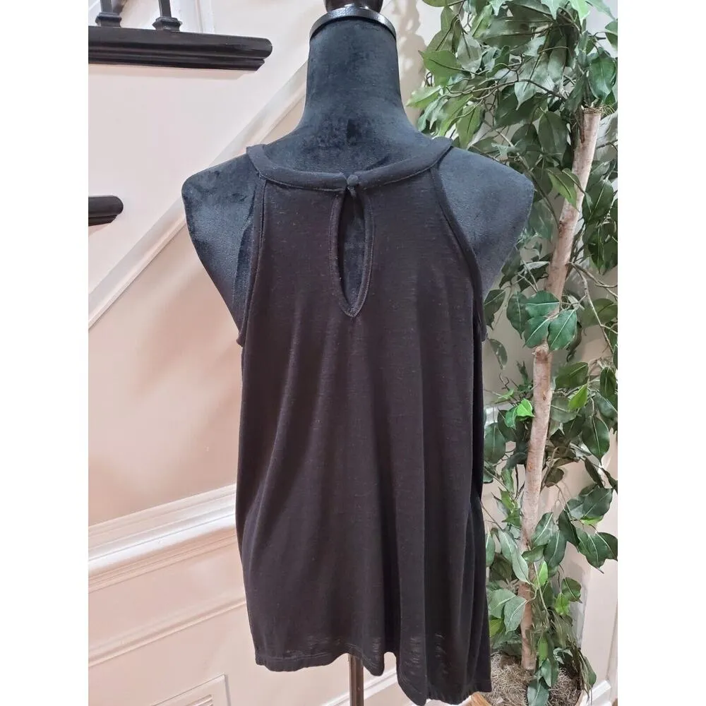 Torrid Women's Black Lace Polyester Crew Neck Cold Shoulder Sleeve Top Blouse 00 - Image 4