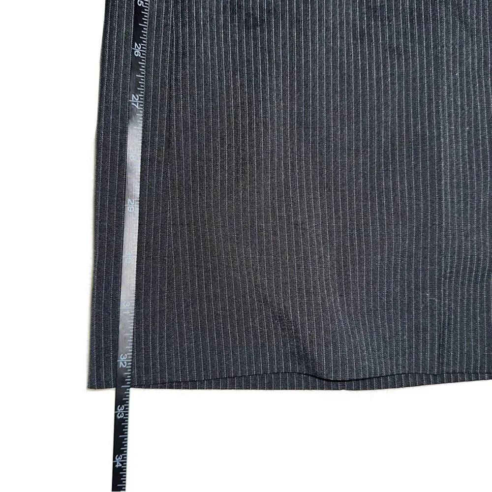 NEW Nicole Miller The Smart Pant Classic Flare Leg Black Pinstripe Pants 16 - Image 3