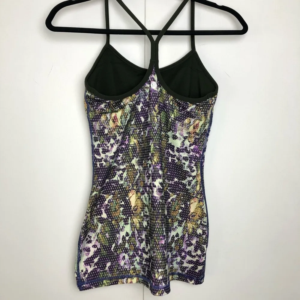 Lululemon Power Y Tank Floral Sport Gator Green - Image 6