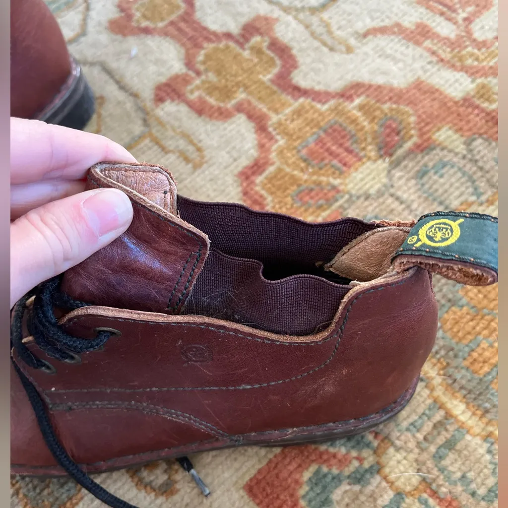 Vintage Born Dark Brown Leather Boots Size 7.5 - Image 8
