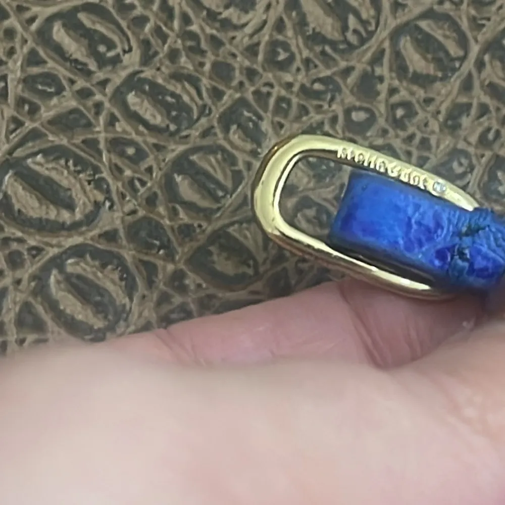 STELLA & DOT blue leather wrap bracelet - Image 6