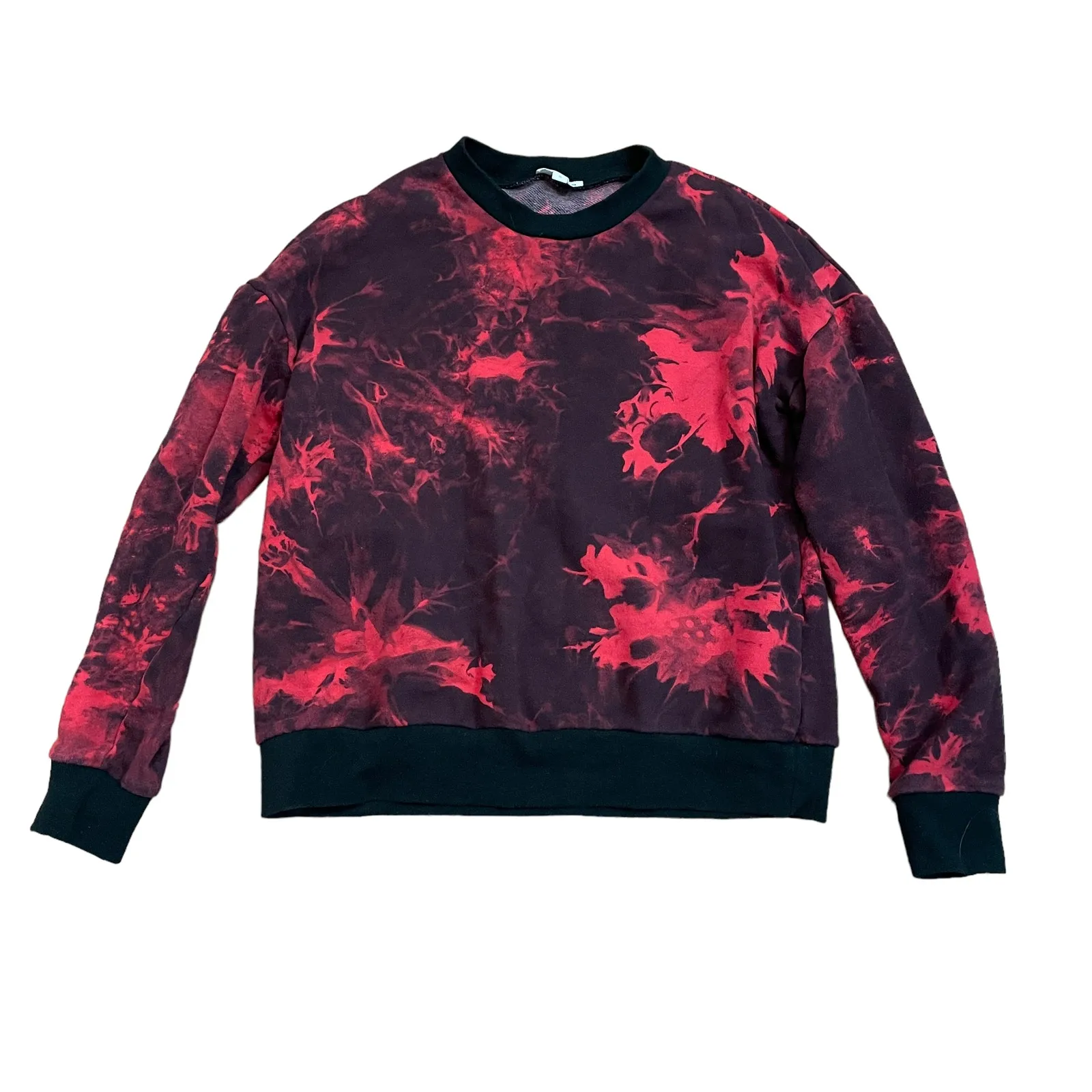 Superdown Tie Dye Sweatshirt Red Black - Image 2
