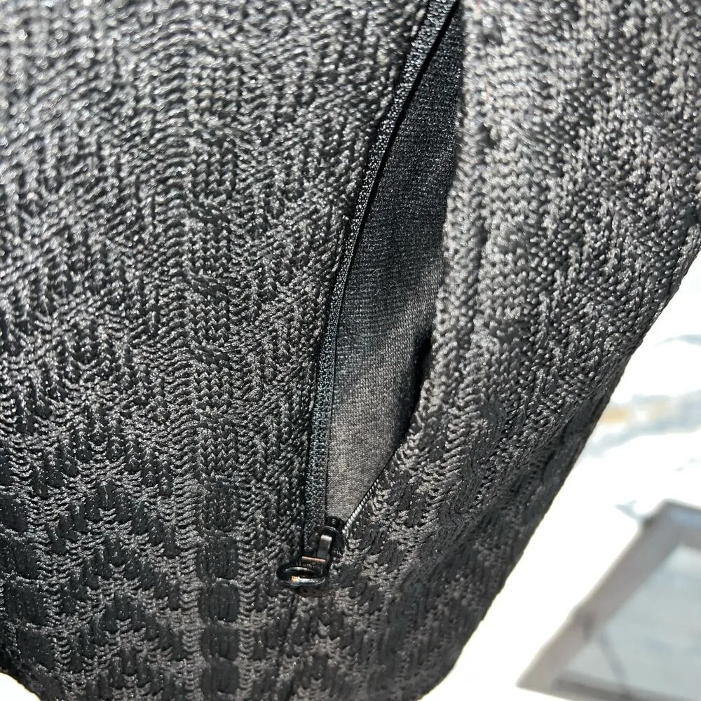 Boston Traders Cable Knit Sweater Jacket Full Zip Black Fleece Lined Size M - Image 4