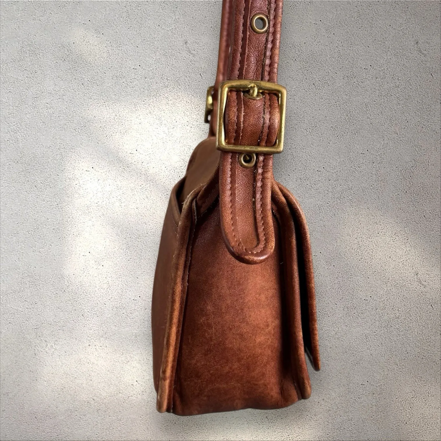 Vintage Coach Legacy Bag 9965 Brown Leather‎ Small Flap Shoulder Purse USA - Image 3