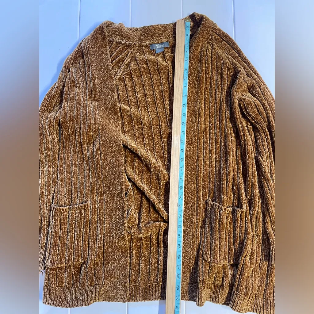 Natural Reflections Chenille Cardigan, Size XL, EUC - Image 6