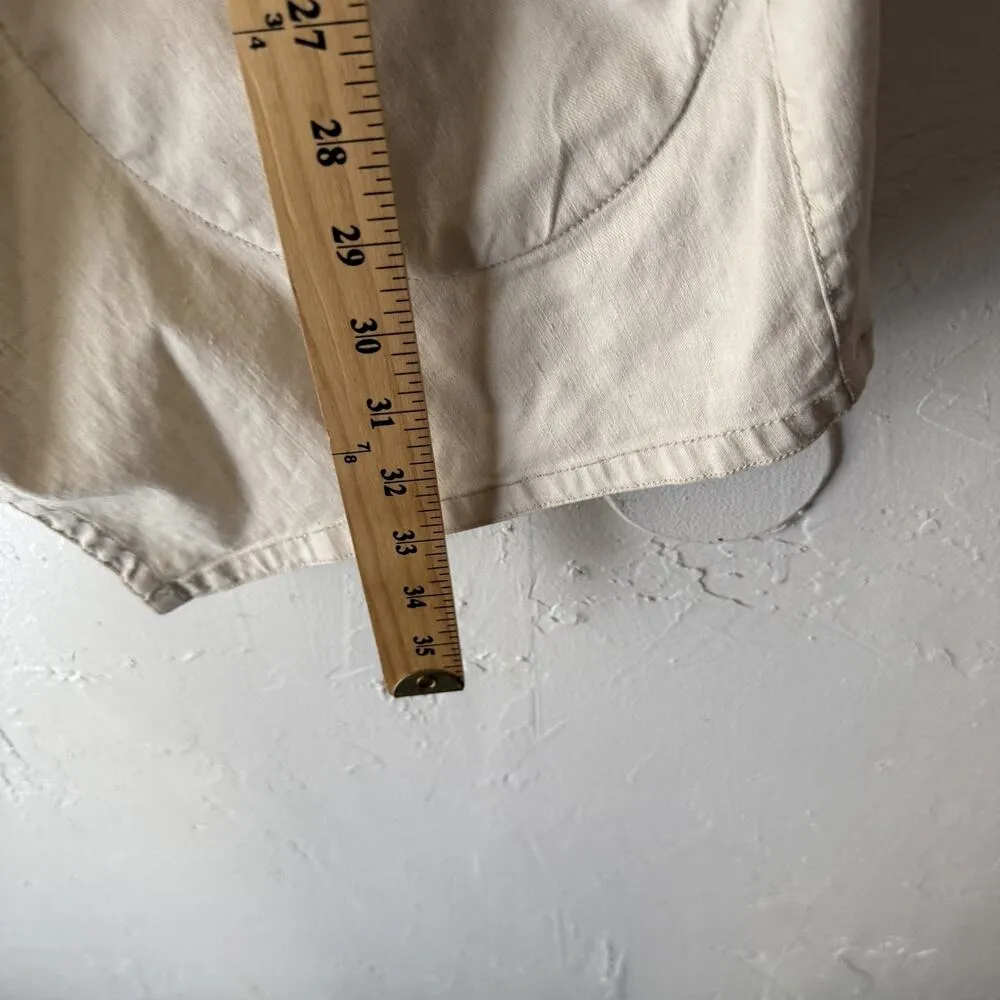 Peruvian Connection Jacket Womens Small Open Front Linen Blend Lightweight Drape - Image 6