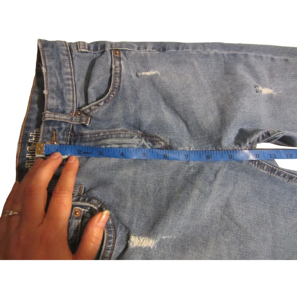 Wild Fable Hi Rise Skinny Dark Wash Distressed Denim Jeans Size 2 - Image 10