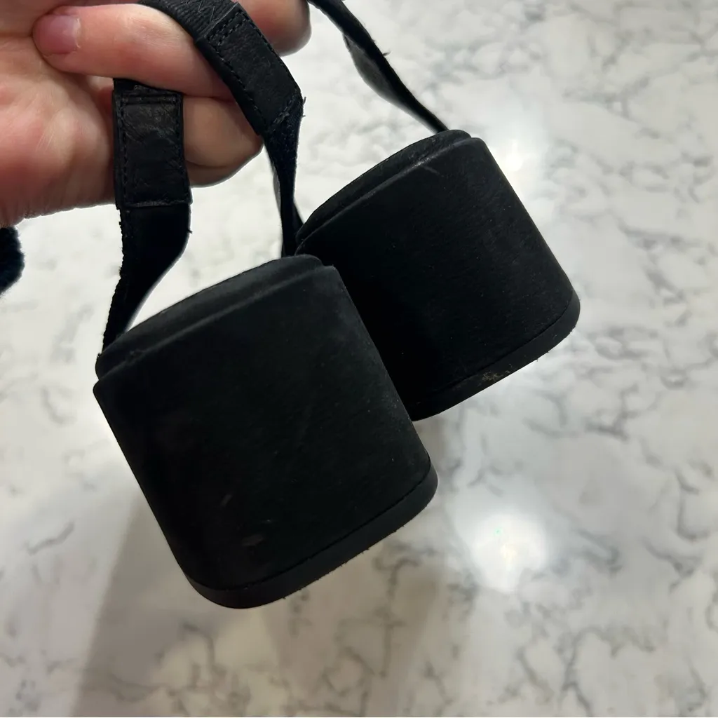 Eileen Fisher Black Chunky Heels Size 8.5 - Image 6