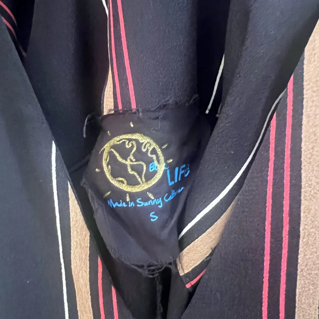 Planet Blue Striped Black Jumpsuit - Image 4