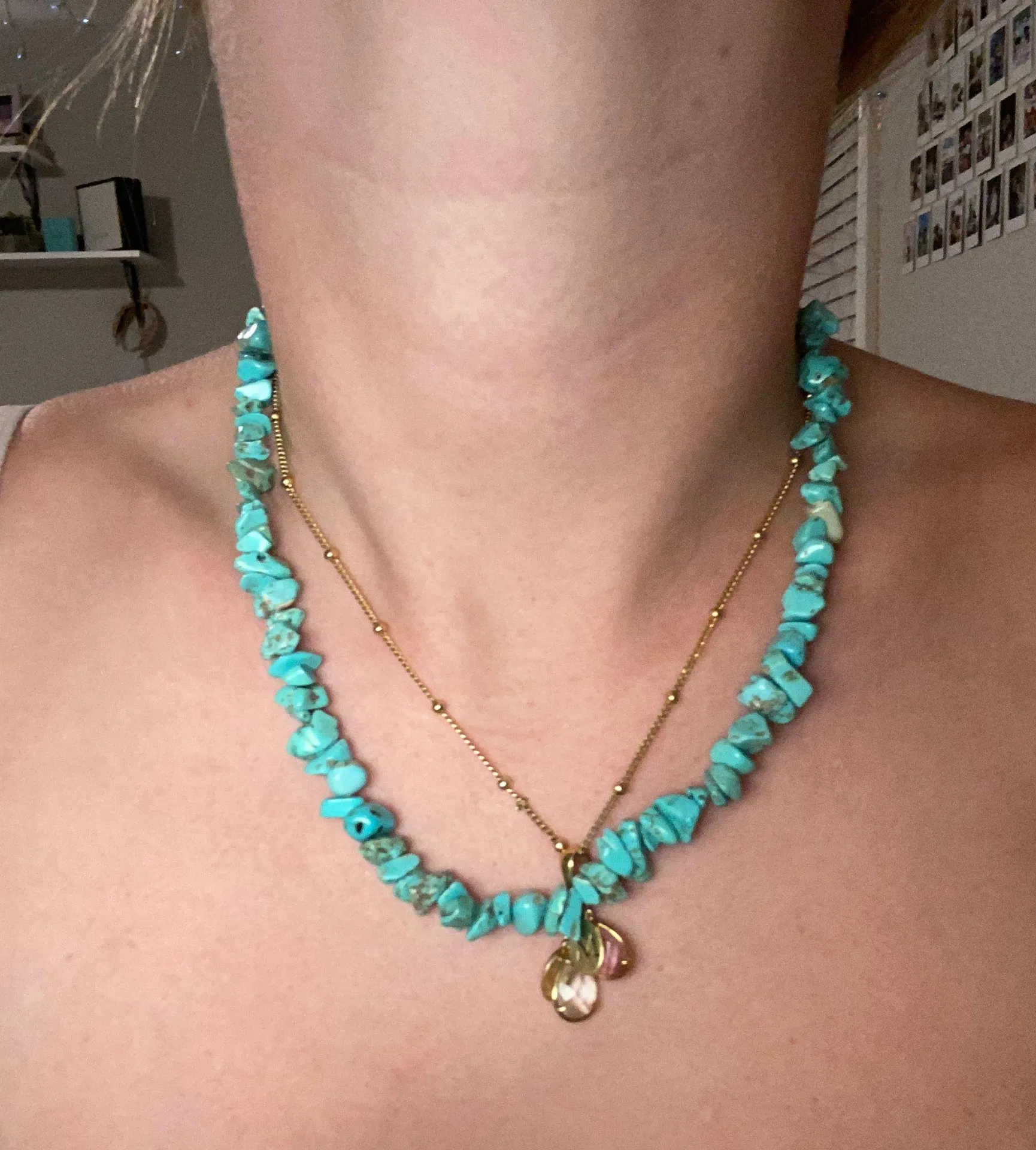 SheIn blue stone necklace - Image 4