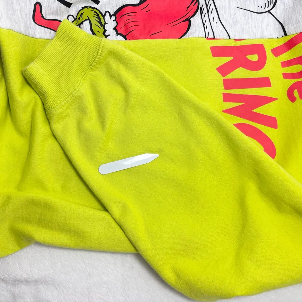 Dr. Seuss Grinch Christmas Sweatshirt Green and Gray Size XXL - Image 10