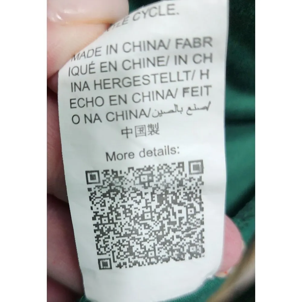 SHEIN Emerald Green Long Sleeve Crop Top with Back Tie‎ Detail Size S - Image 5