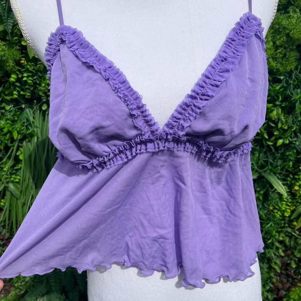 Out From Under Urban Outfitters Size Large Cami Ruffle Top Lingerie NWOT - Image 5