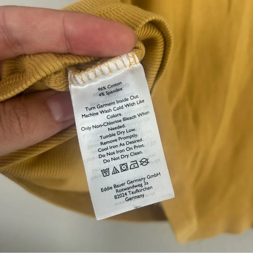 Eddie Bauer Mustard Tank Top Ribbed Casual Sleeveless Summer Yellow XL - Image 3
