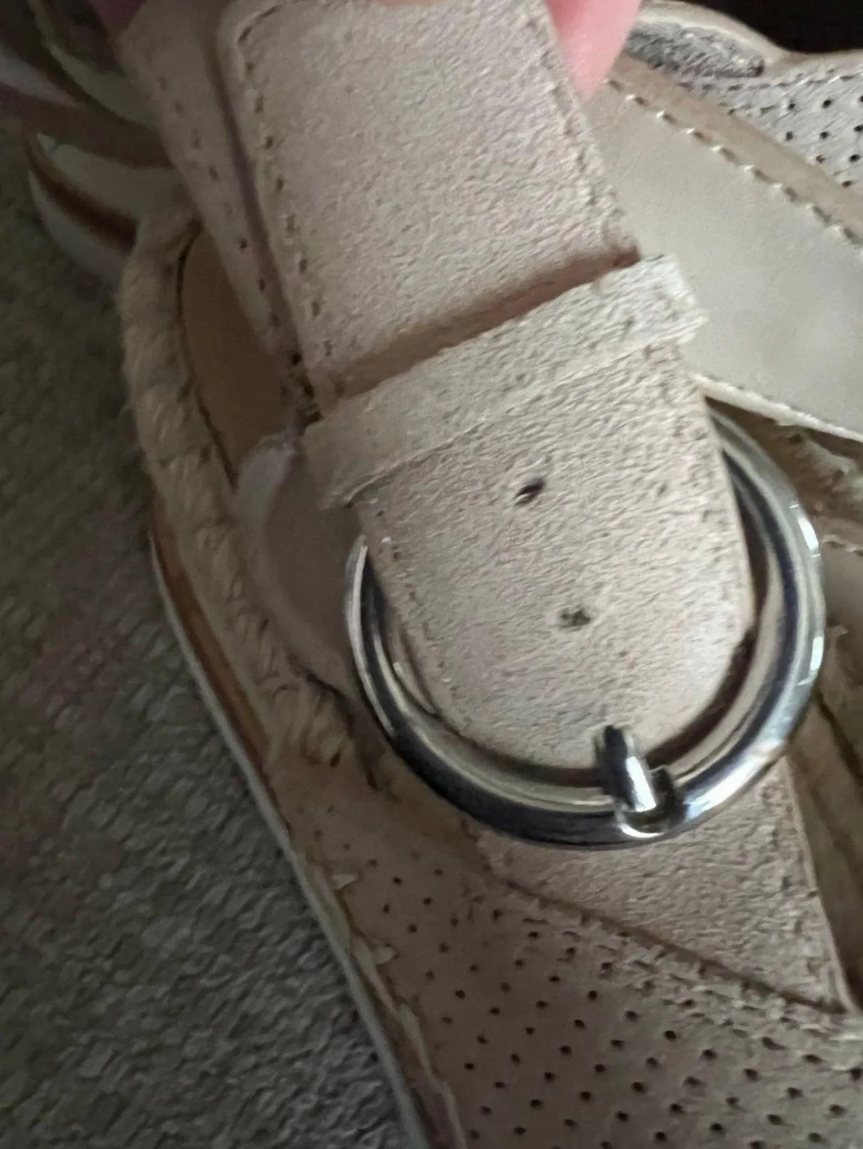 Marc Fisher Chunky Platform Wedge Sandals (Tan) with Side Buckle Size 7.5 - Image 5