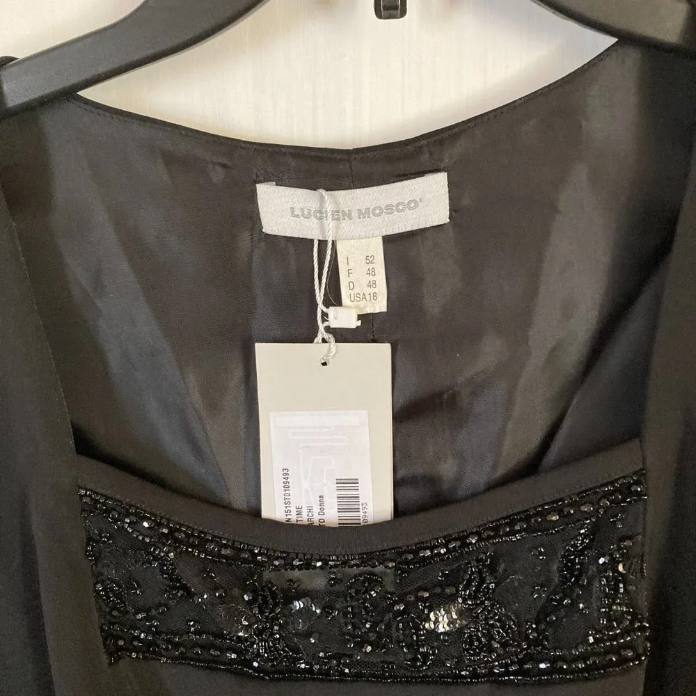 Lucien Mosco' women's size 18 passementerie embellished 2 two piece top & blazer Black - Image 12