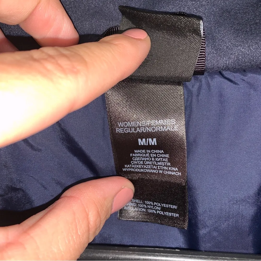 Womens Size M The North Face Coat Navy White EUC - Image 3