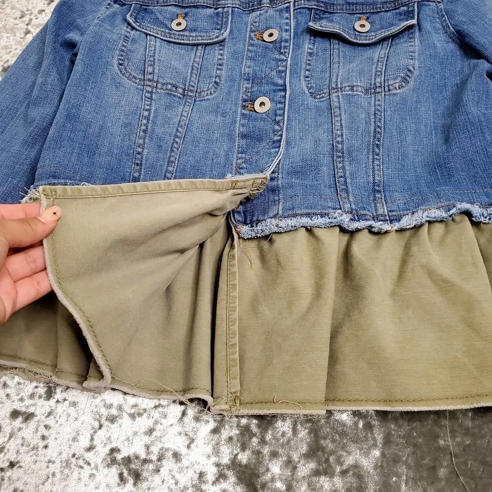 Anthropologie Pilcro Flounce Denim Jacket - Image 4