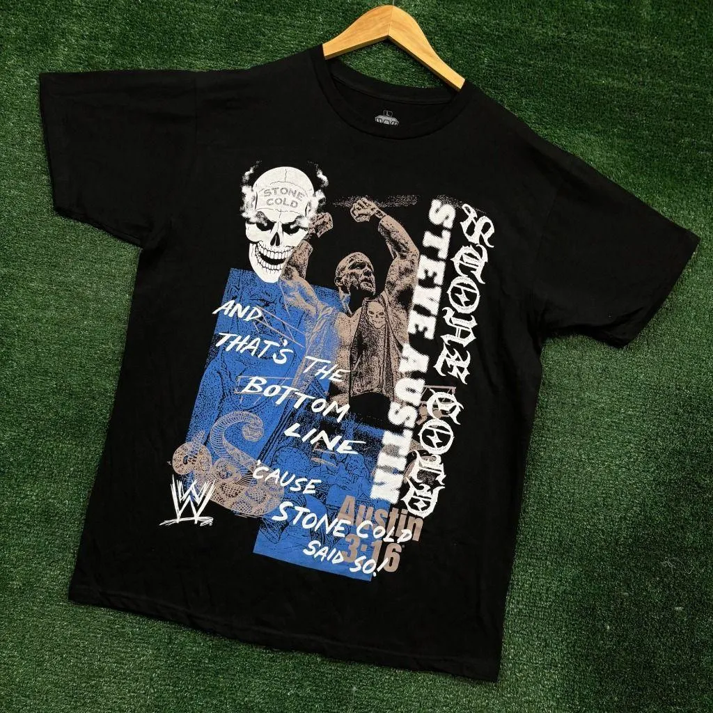 WWE Legends Ston Cold Steve Austin T-Shirt Size Large - Image 3