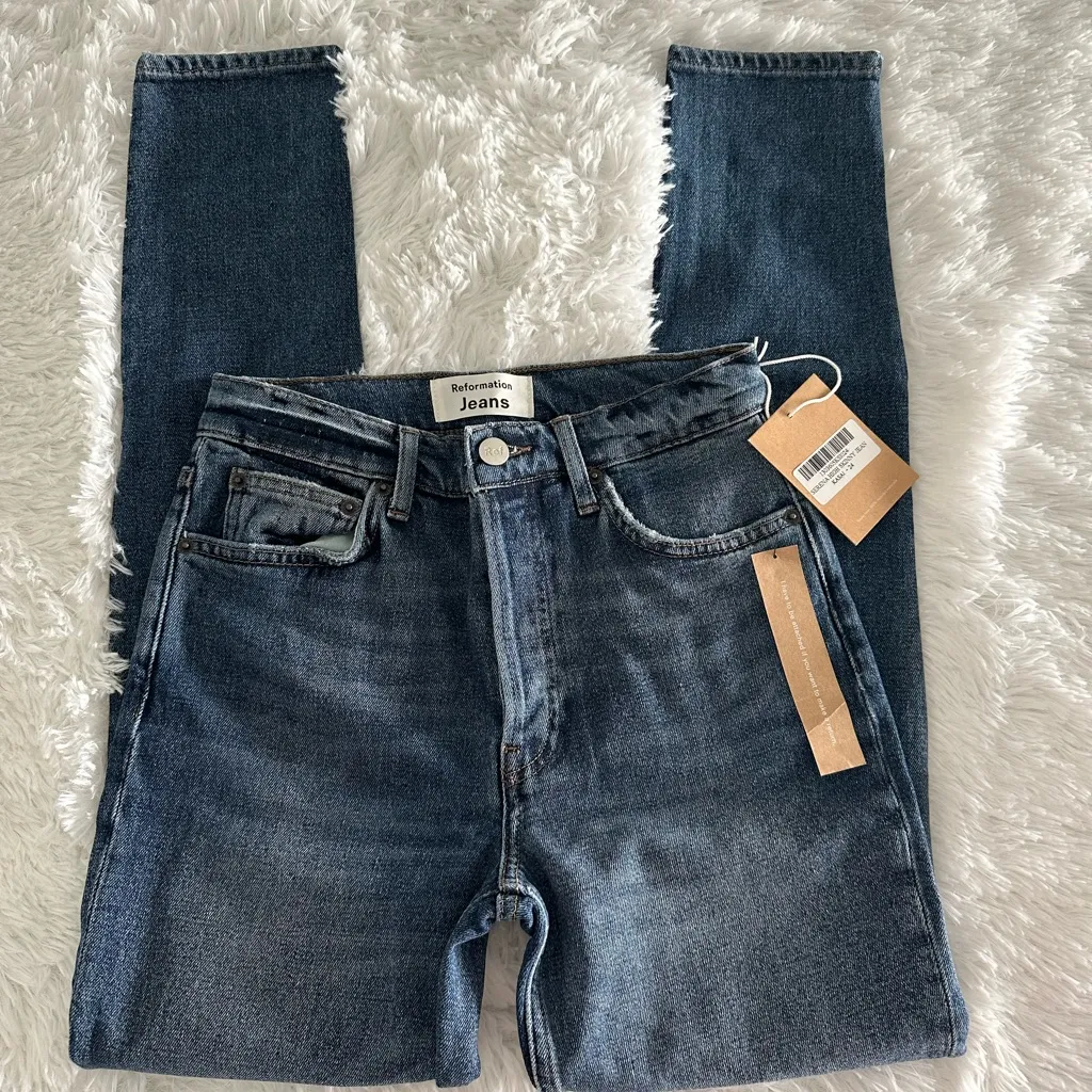 NWT‎ Reformation Serena High Skinny Jean in Kasai Jeans sz 27 - Image 2