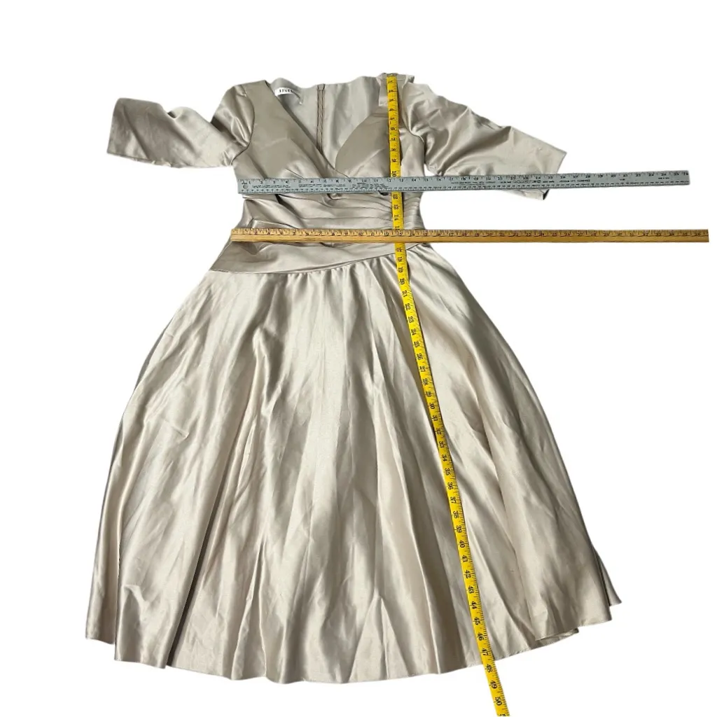 JJ’s HOUSE Dress Tea Length Event Mother Of The Bride Gala  Satin Size 12 NEW - Image 9