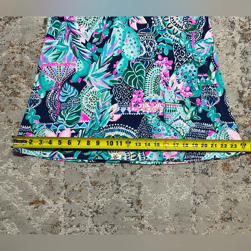 LILLY PULITZER Lookin Sharp Brenna Stretch Athleisure Coastal Beach Skirt Large - Image 6