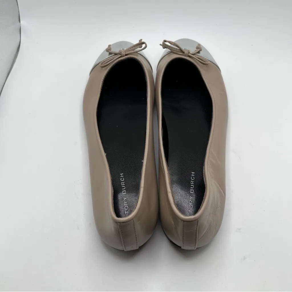 Tory Burch Women's Capped Toe Ballet Flats size 7.5M leather - Image 6