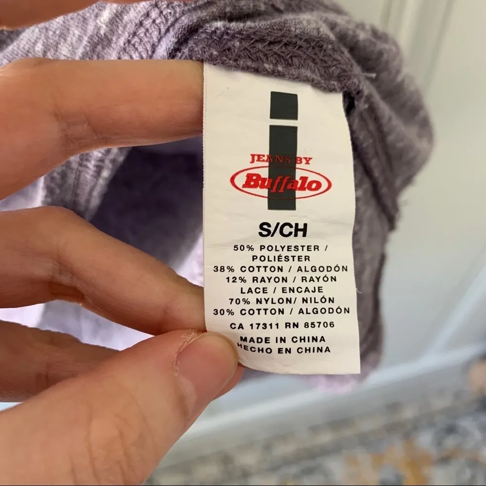 ⭐️ Purple Lavender Dolman Lace Loose Knit Crew Top - Image 4