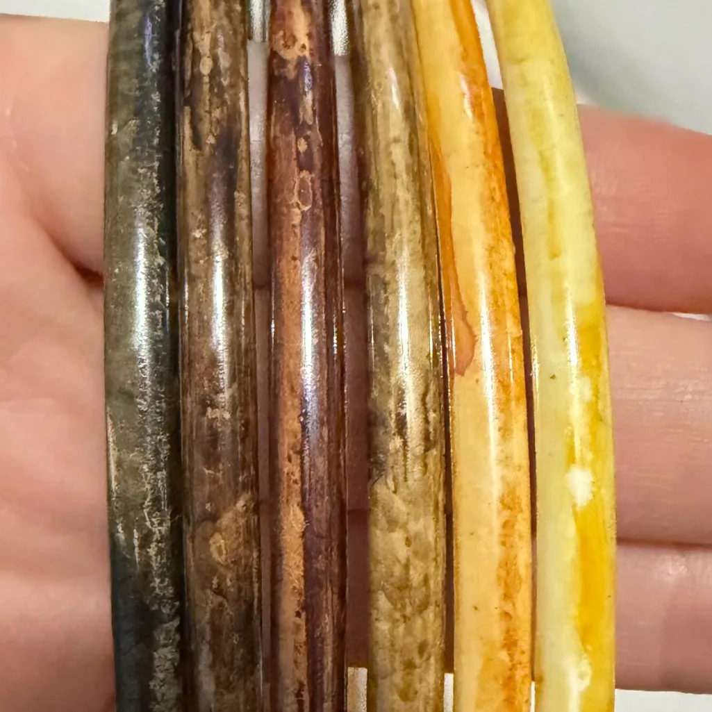 Set of 6 Headbands in different shades of brown - Image 2