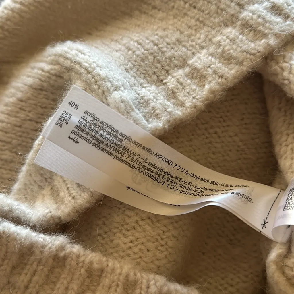 NWT ZARA BLOGGERS FAVE CROP SWEATER WITH WOOL & ALPACA BLEND HOODED - Image 10