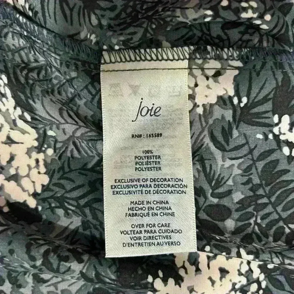 NWT Joie Baltic Print Silky Sleeveless Keyhole Back Floral Top Smocked Size XXL - Image 6