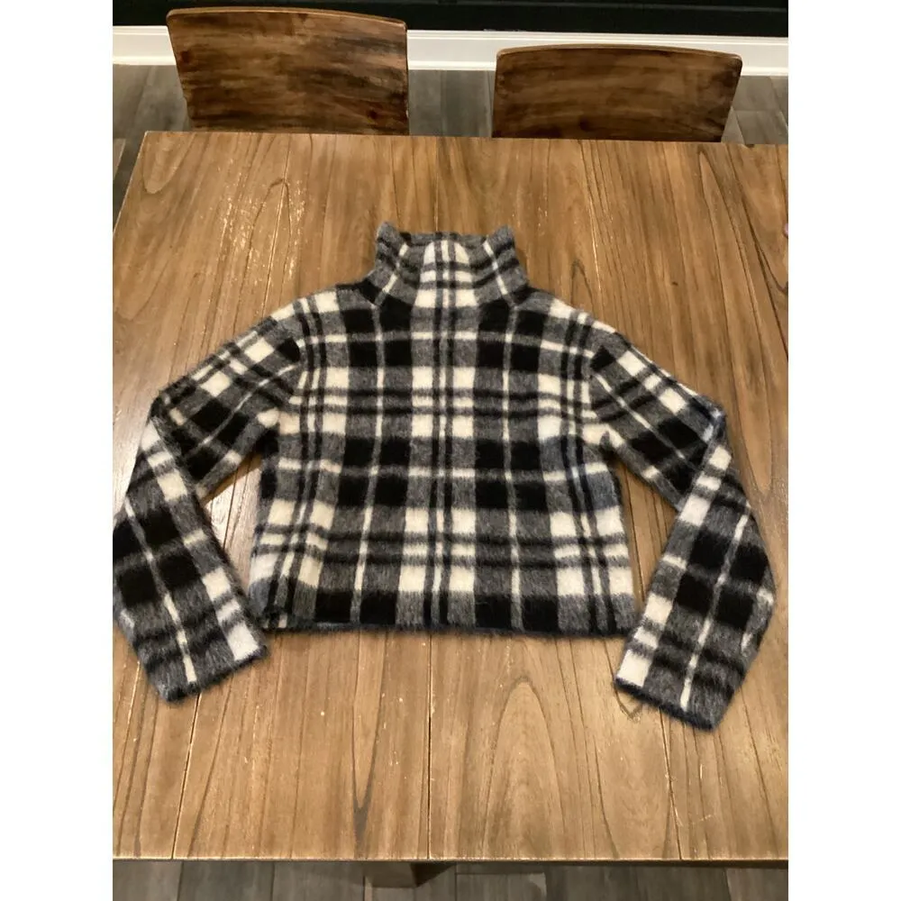 Polo Ralph Lauren Plaid Alpaca Blend mock neck Sweater jumper small new - Image 6