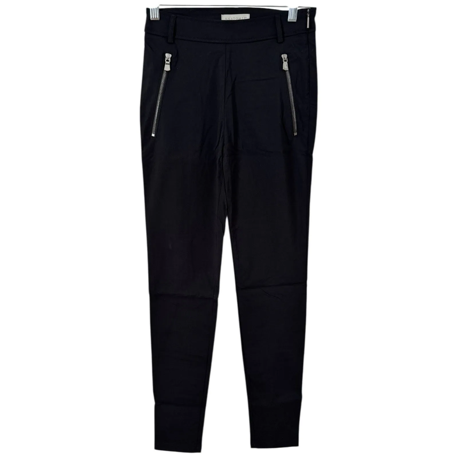 NWT Anatomie Marisa Curvy High Rise Moto Zipper Travel Pants Size XS Black - Image 4