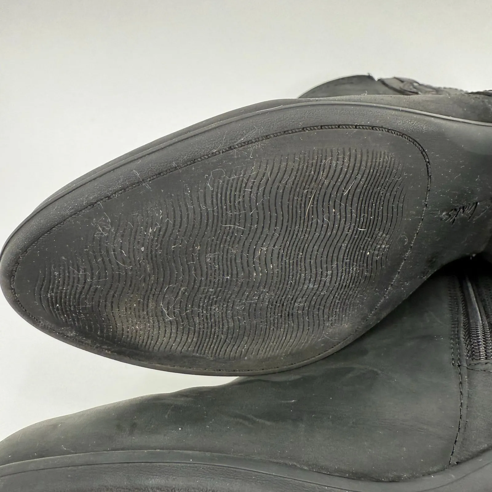 Clarks Adreena Lilac Ankle Boots SZ 7.5 Black Nubuck Booties Block Heel Leather - Image 10