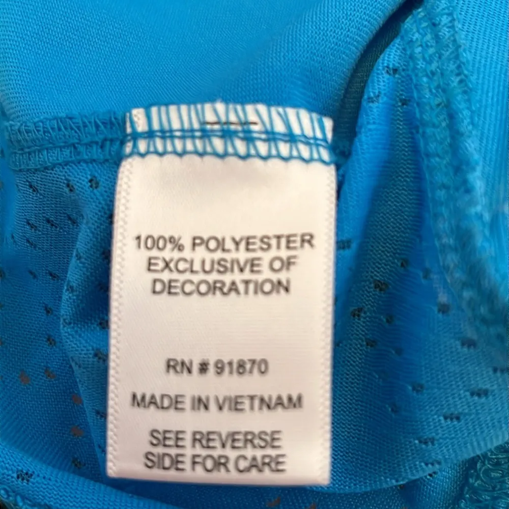 Pebble Beach Women's Turquoise Blue Sleeveless V Neck Athletic Polo Top Large - Image 4