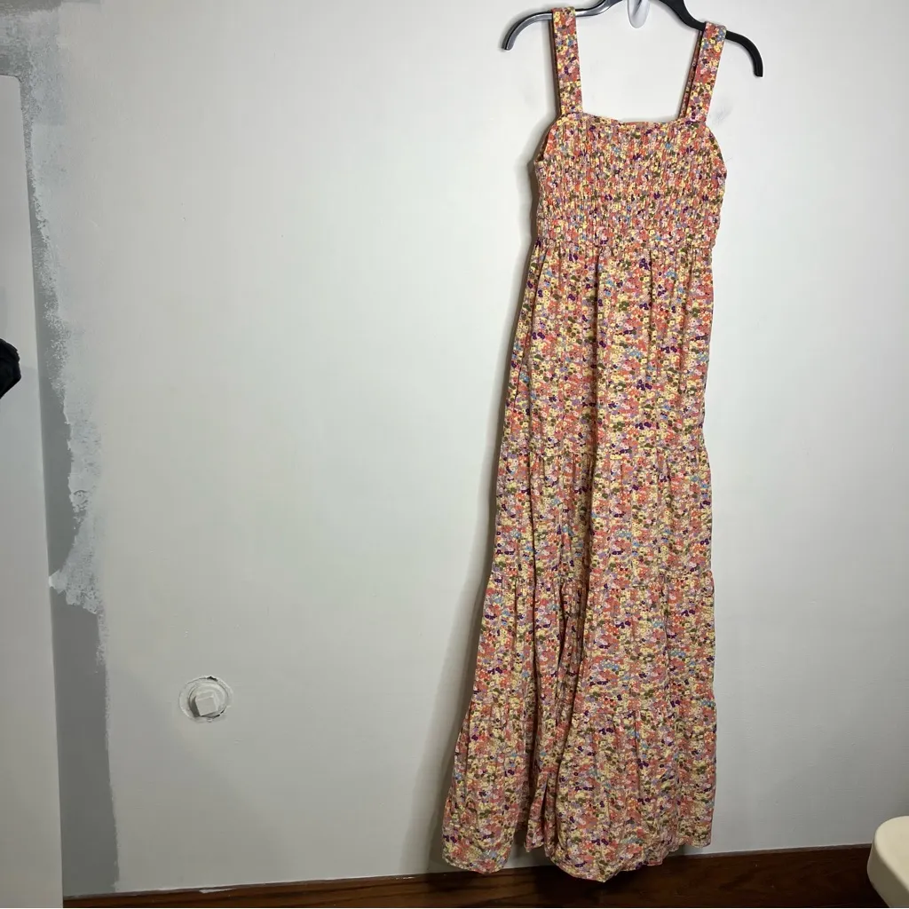 Scotch & Soda Strappy‎ maxi dress smocked ditsy multicolor floral women’s size M - Image 3