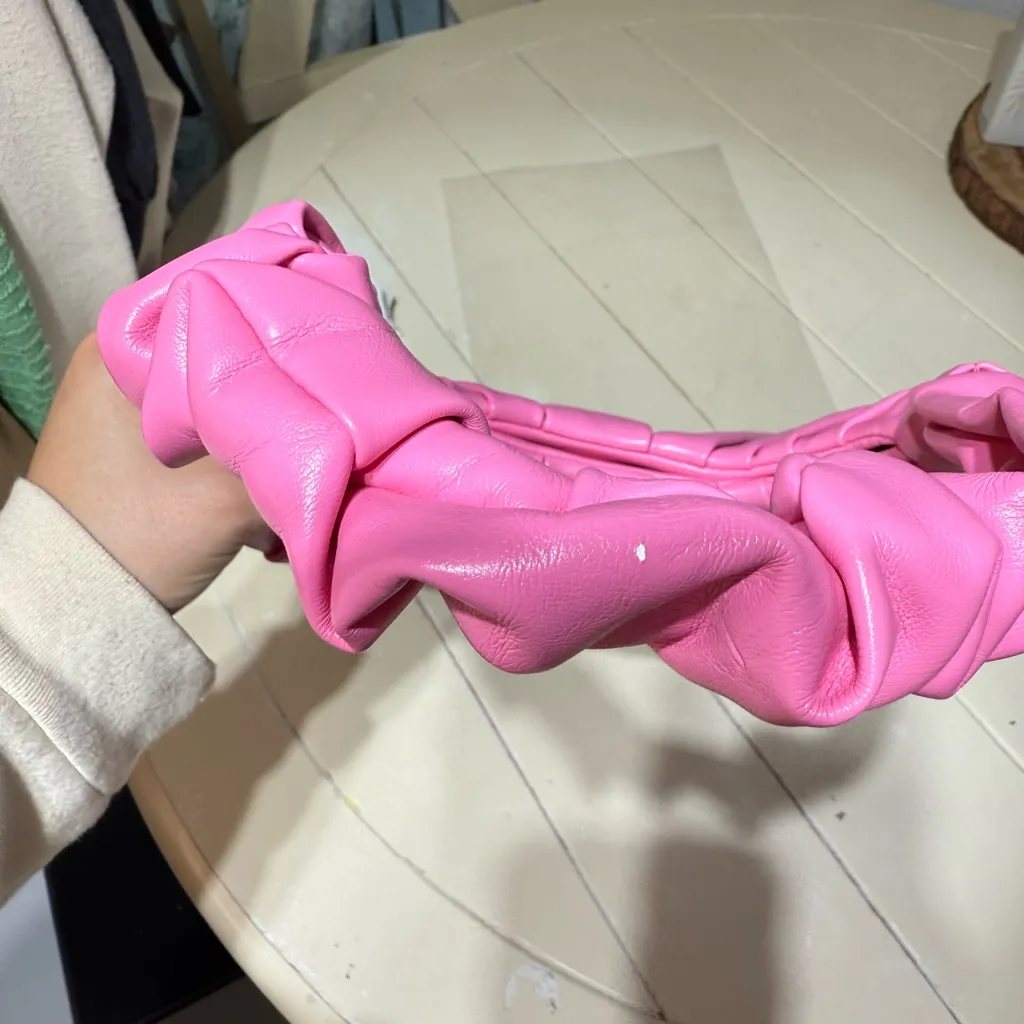 Gabbi Ruched Hobo Handbag - Pink - Image 9