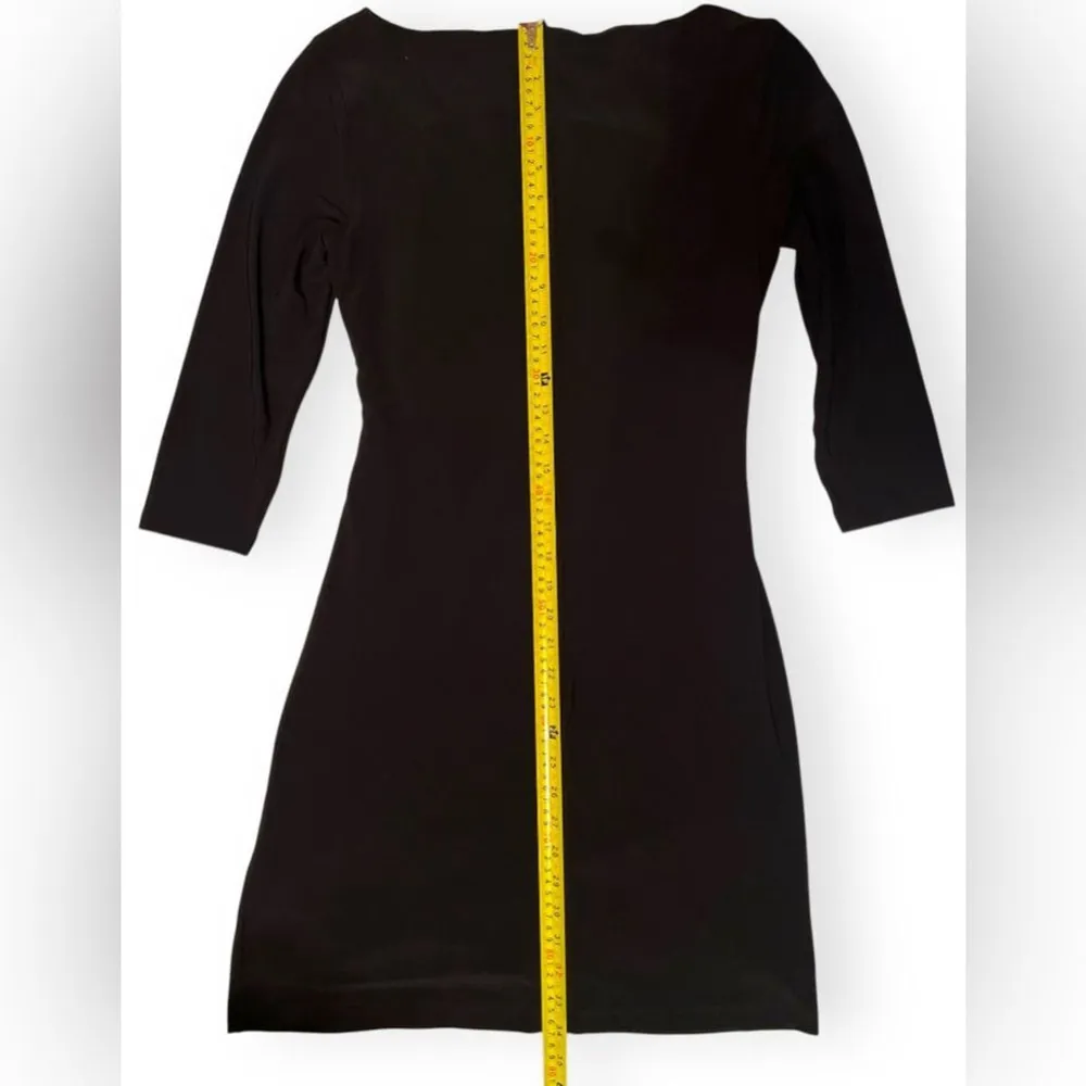 Ralph Lauren Black Dress Ruched‎ Lined Dress Size 10 Feminine LBD Dark Academia - Image 5