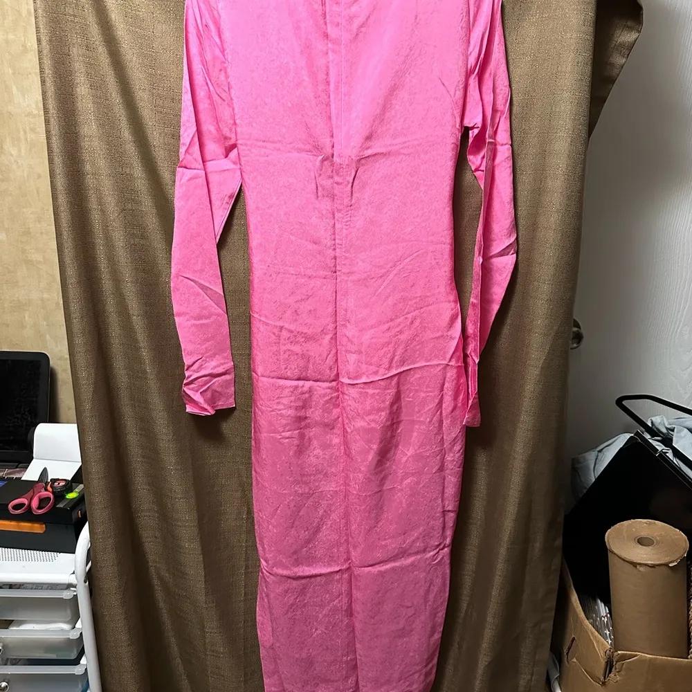 NWT ATOIR Revolve The Paris Dress Shocking Pink Maxi Tie Waist Dress Size Small - Image 6