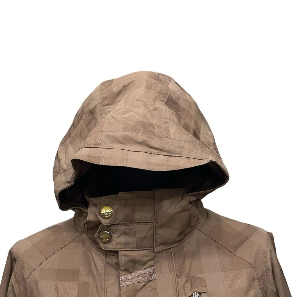 Sims Snowboard Ski Jacket Hood Winter Size Small‎ Brown With Green Lining - Image 2