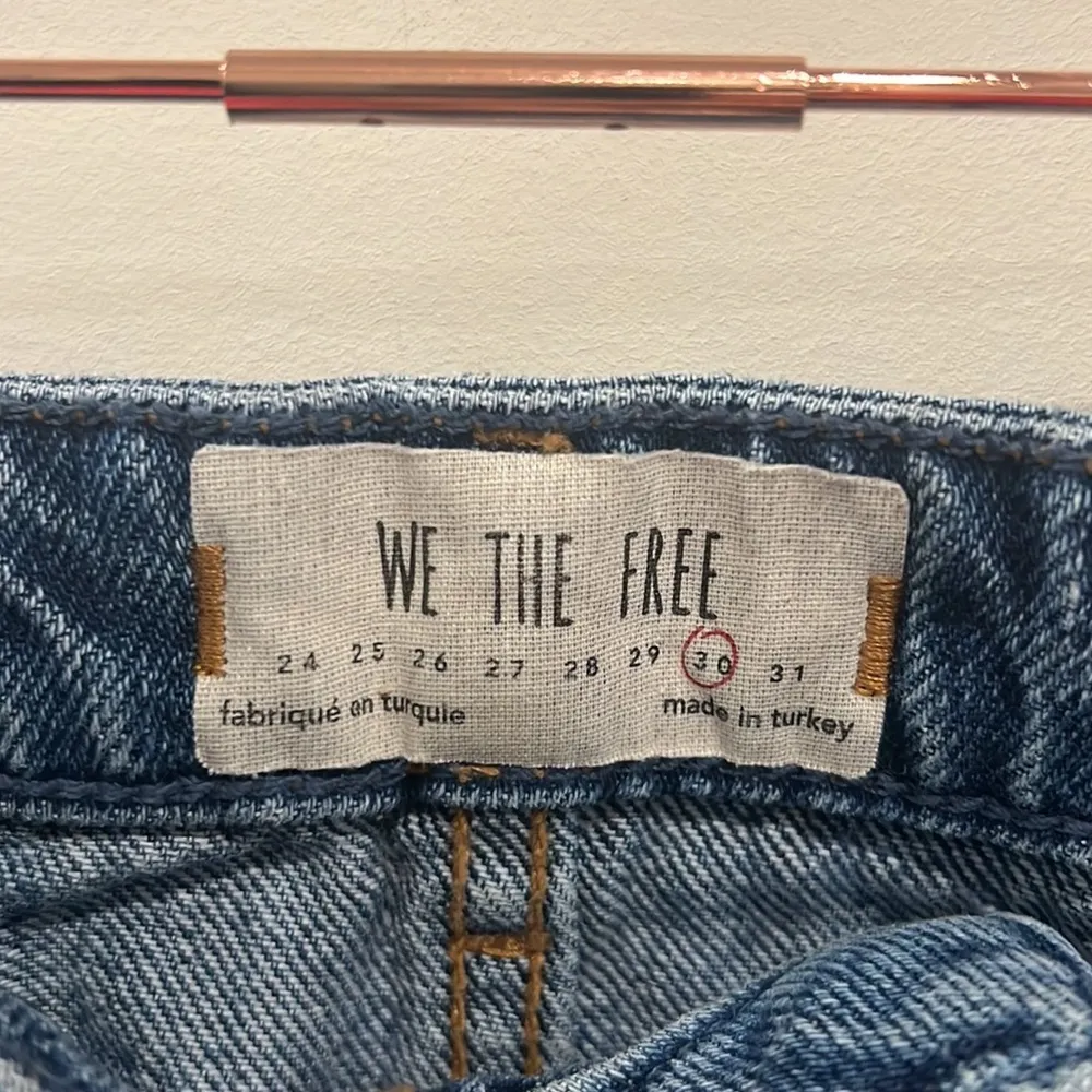 We the Free Free People Distressed frayed Denim skirt Size 30 - Image 8