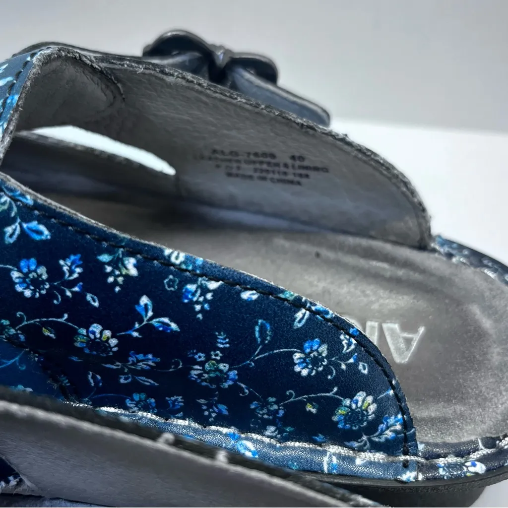 Alegria Blue Floral Slip-On Shoes - Image 7