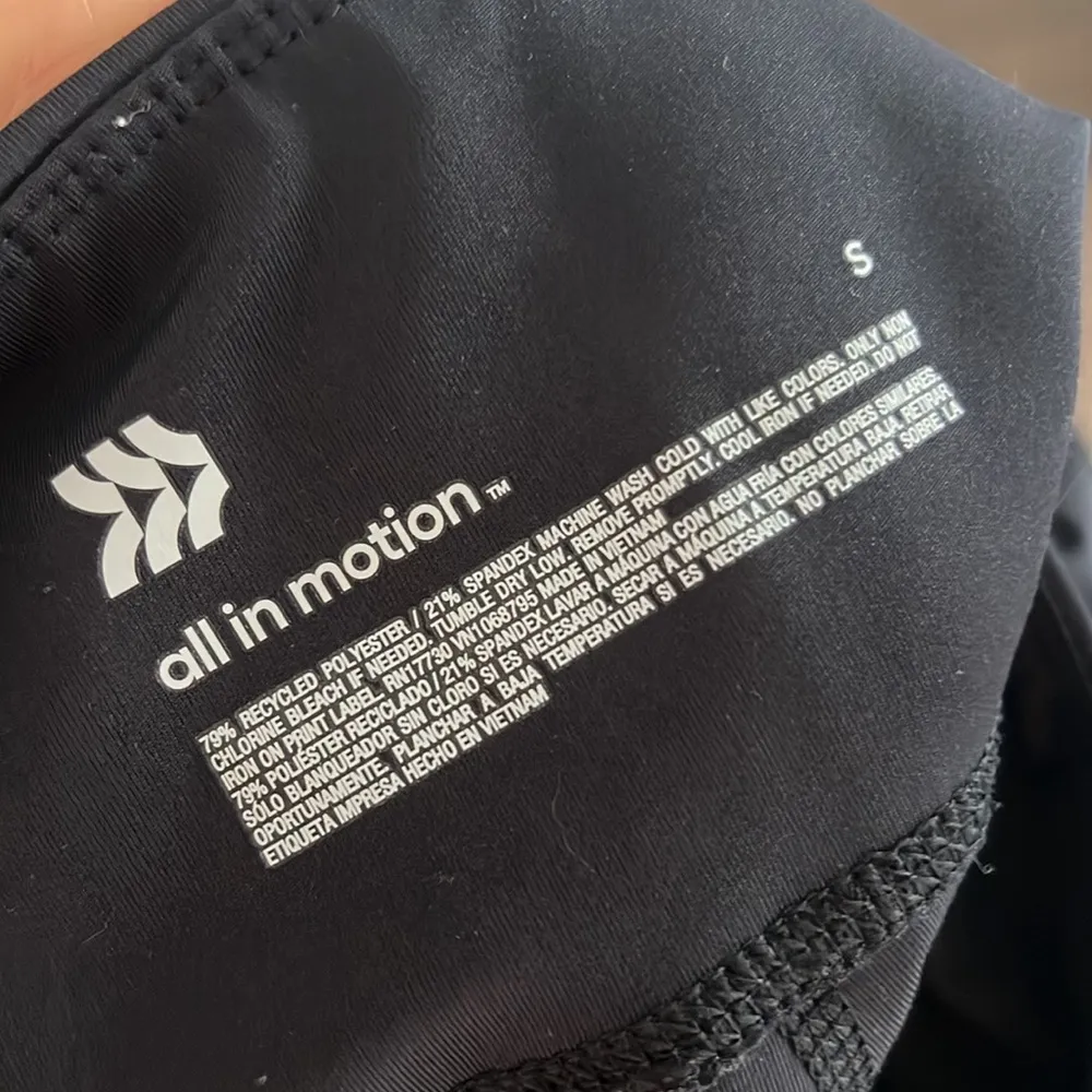 All in Motion Black Active 7/8 Tight Waist Inner Pocket Small - Image 6